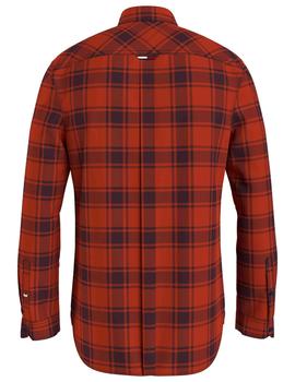 TJM FLANNEL PLAID SHIRT DEEP CRIMSON CHECK