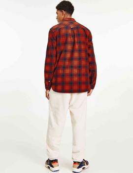 TJM FLANNEL PLAID SHIRT DEEP CRIMSON CHECK