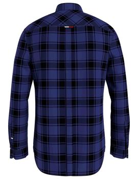 TJM FLANNEL PLAID SHIRT COURT BLUE CHECK