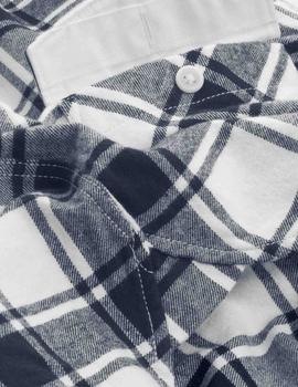 TJM FLANNEL PLAID SHIRT WHITE CHECK