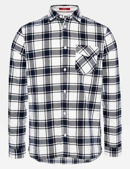 TJM FLANNEL PLAID SHIRT WHITE CHECK