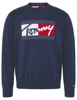 TJM BRANDED SWEATER TWILIGHT NAVY