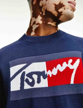 TJM BRANDED SWEATER TWILIGHT NAVY