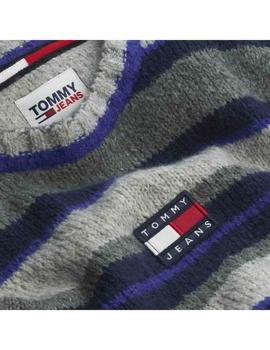 TJM STRIPE BADGE SWEATER TWILIGHT NAVY STRIPE