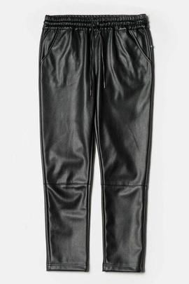 PANTALÓN JOGGER MINET DE ECOPIEL NEGRA