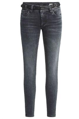 WONDER PUSH UP SKINNY FIT GRIS CON DETALLE DE ECOPIEL