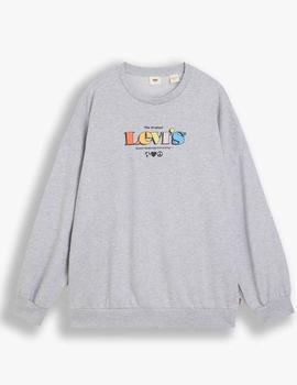 GRAPHIC PRISM CREW MV MULTI STARSTRUCK HEATHER GREY