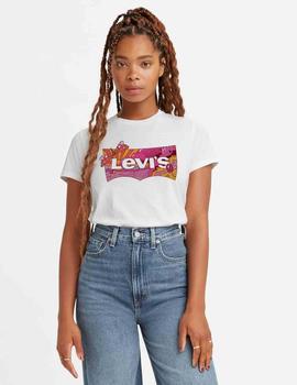 CAMISETA LEVI’S® THE PERFECT TEE TRIPPY BW FILL WHITE