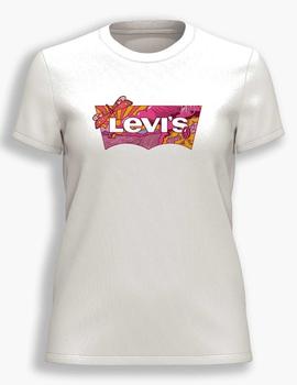 CAMISETA LEVI’S® THE PERFECT TEE TRIPPY BW FILL WHITE