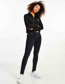 PANTALÓN VAQUERO NORA MID RISE SKINNY FIT WBKST DENIM BLACK