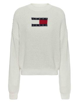TJW CENTER FLAG SWEATER SNOW WHITE