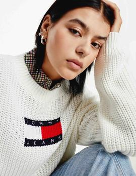 TJW CENTER FLAG SWEATER SNOW WHITE