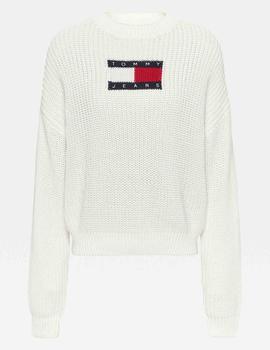 TJW CENTER FLAG SWEATER SNOW WHITE