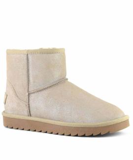 BOTAS DE INVIERNO EN ANTE BEIGE CON PURPURINA