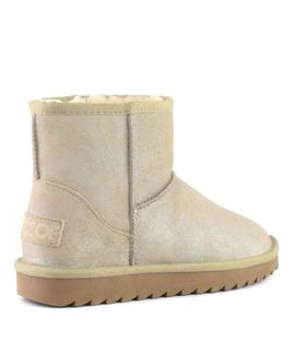 BOTAS DE INVIERNO EN ANTE BEIGE CON PURPURINA