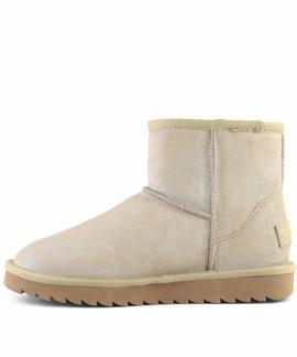 BOTAS DE INVIERNO EN ANTE BEIGE CON PURPURINA