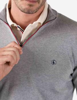 JERSEY DE CUELLO CREMALLERA GRIS