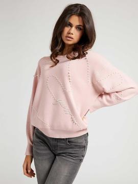 GINNY RN LS SWEATER PRETTY IN PINK