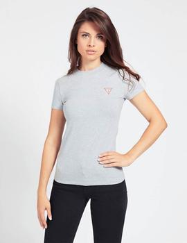 CAMISETA LOGO MINI TRIÁNGULO GRIS