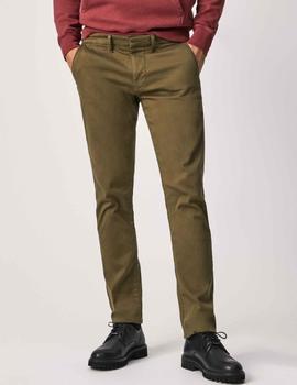 PANTALÓN BOLSO CHINO JAMES SLIM FIT VERDE CAQUI