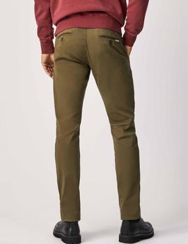 PANTALÓN BOLSO CHINO JAMES SLIM FIT VERDE CAQUI