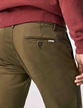 PANTALÓN BOLSO CHINO JAMES SLIM FIT VERDE CAQUI