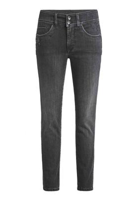 SECRET CAPRI SKINNY FIT HIGH RISE NEGRO DEGRADÉ CON PEDRERIA