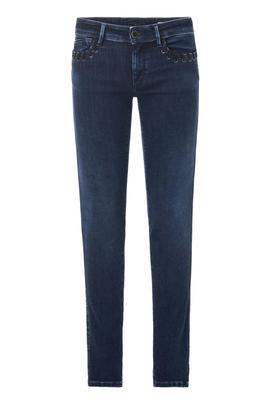 WONDER PUSH UP SKINNY FIT EN DENIM AZUL CON OJALES