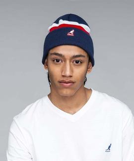 DUAL STRIPE BEANIE NAVY