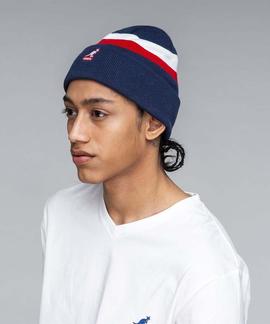 DUAL STRIPE BEANIE NAVY