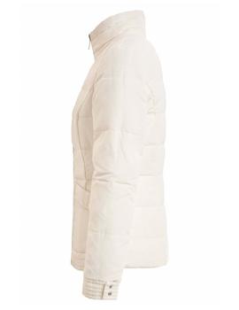 CHAQUETA REVERSIBLE ACOLCHADA BIMATERIA BLANCO ROTO