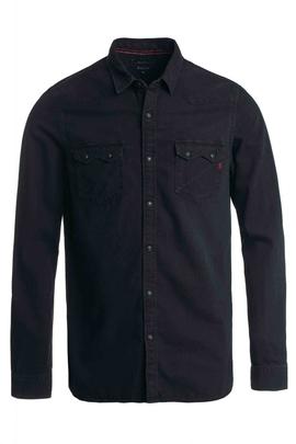 CAMISA VAQUERA SLIM FIT EN DENIM S-REPEL NEGRA