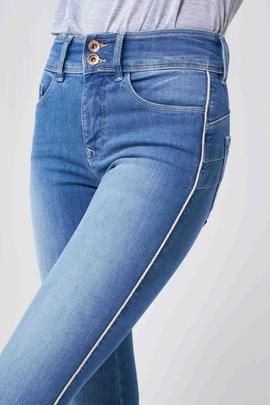 SECRET CAPRI SKINNY FIT HIGH RISE CON RIBETE LATERAL