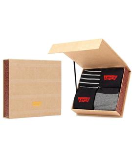 CALCETINES ALTOS LEVI'S® GIFTBOX REG CUT STRIPE BLACK COMBO