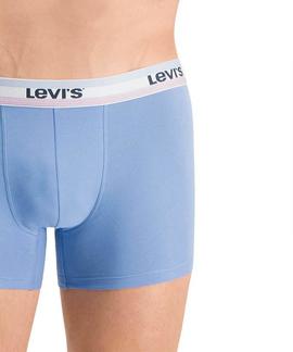 LEVIS MEN GIFTBOX LOGO BOXER 3 PACK BLUE COMBO