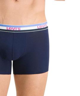 LEVIS MEN GIFTBOX LOGO BOXER 3 PACK BLUE COMBO