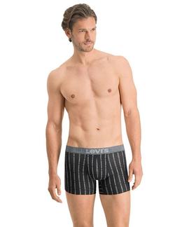 LEVIS MEN GIFTBOX STRIPES BOXER 3 PACK BLACK / GREY