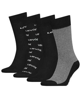 CALCETINES ALTOS LEVI'S® REGULAR CUT LOGO BANNER BLACK COMBO