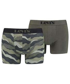 LEVIS MEN CALM CAMOUFLAGE BOXER BRIEF 2 PACK KHAKI