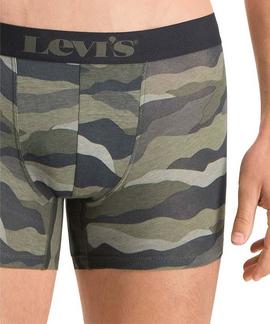 LEVIS MEN CALM CAMOUFLAGE BOXER BRIEF 2 PACK KHAKI