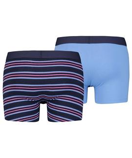 LEVIS MEN YD COLLEGIATE STRIPE BOXER BRIEF 2 PACK BLUE/ PINK