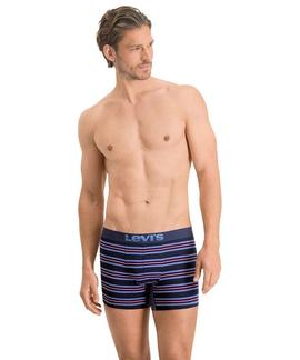 LEVIS MEN YD COLLEGIATE STRIPE BOXER BRIEF 2 PACK BLUE/ PINK