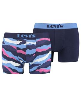 LEVIS MEN CALM CAMOUFLAGE BOXER BRIEF 2 PACK BLUE / PINK