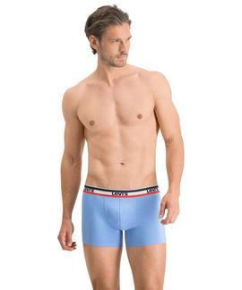 LEVIS MEN SPORTSWEAR LOGO BOXER BRIEF 2 PACK BLUE COMBO