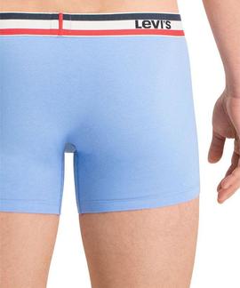 LEVIS MEN SPORTSWEAR LOGO BOXER BRIEF 2 PACK BLUE COMBO