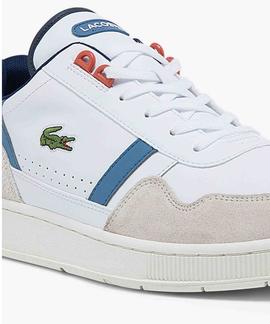 ZAPATILLAS LACOSTE T-CLIP 0321 2 SMA WHITE / BLUE LIGHT