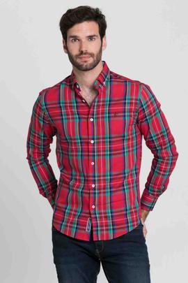 CAMISA H TARTAN ROJO