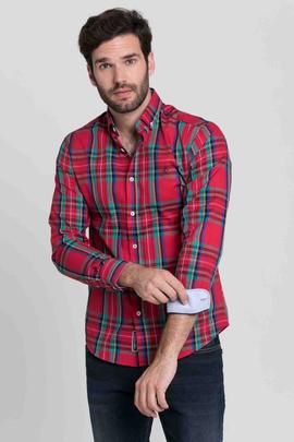 CAMISA H TARTAN ROJO