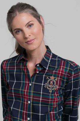 CAMISA M TARTAN AZUL MARINO