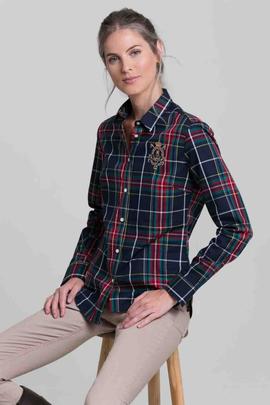 CAMISA M TARTAN AZUL MARINO